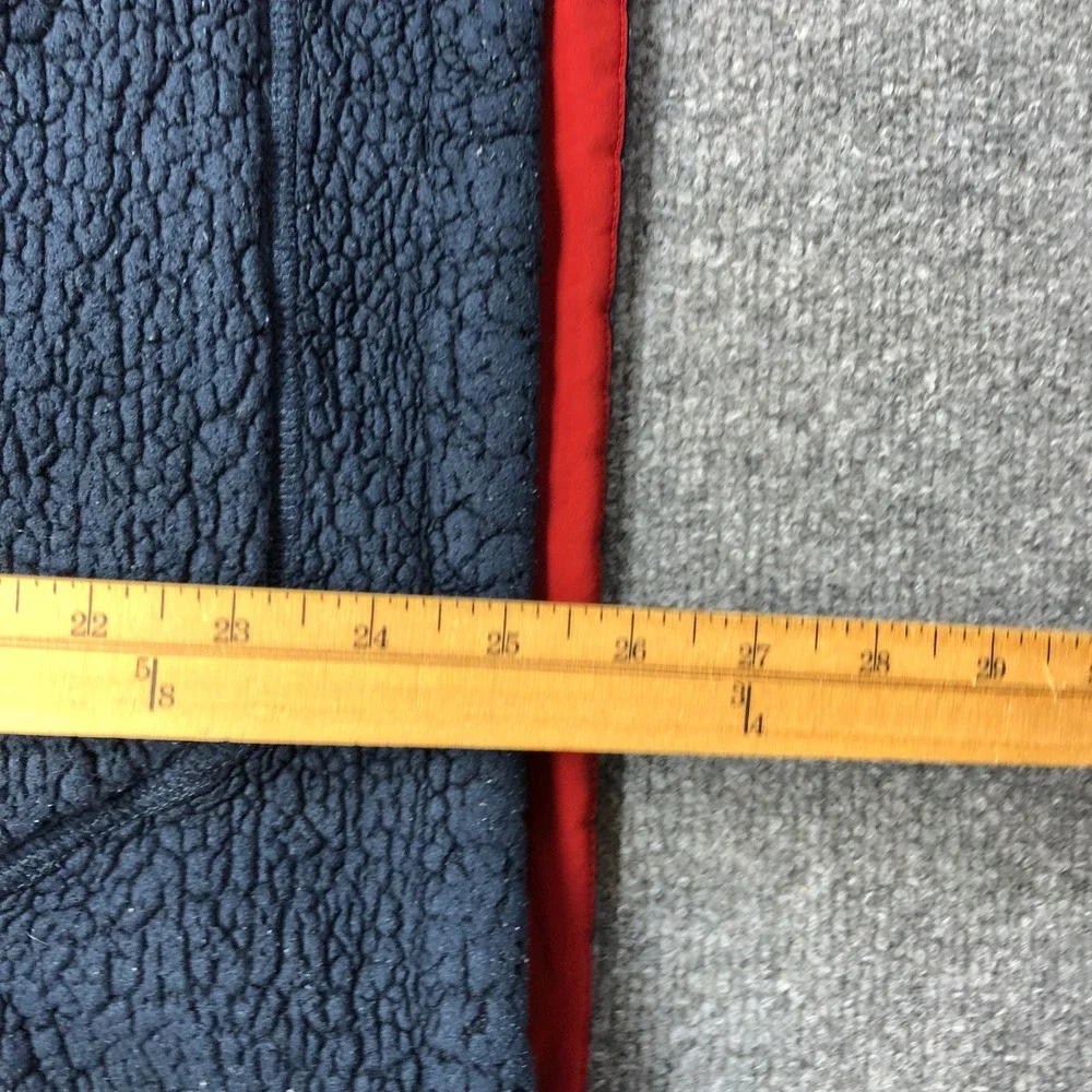 The North Face Mens Campshire Sherpa Fleece Anorak Hoodie Navy Blue Red Large